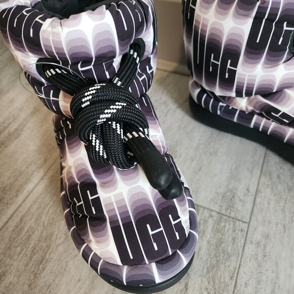 NEW Womens 6 UGG Logo  puffer classic Short maxi wave length boots - Picture 5 of 10